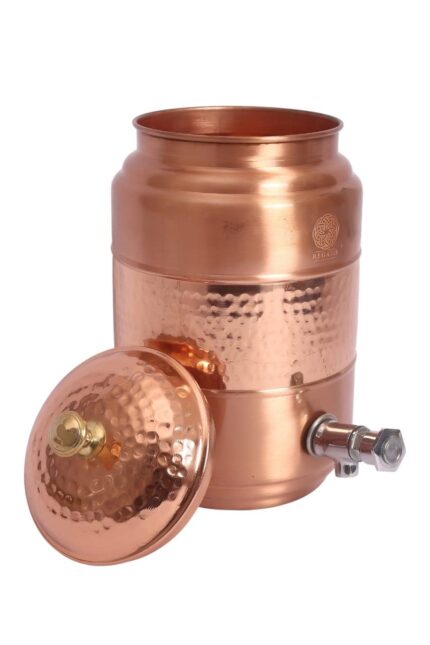 Pure Copper Water Dispenser with Tap | Ayurvedic Copper Water Storage Container