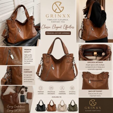 GRINXX Leather Tote Bag